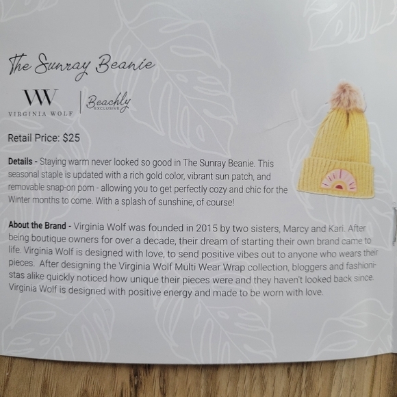 THE SUNRAY BEANIE BY VIRGINA WOLF - Picture 9 of 9